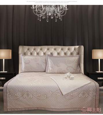 优质家纺推荐 2017新品紫丁香600d可水洗加厚粗冰丝席凉席三件套